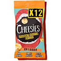 Los mejores  - Cheesies - Snack de Queso Crujiente Cheesies- Cheddar. Sin Carbohidratos- Alto en Proteínas- Sin Gluten- Vegetariano…
